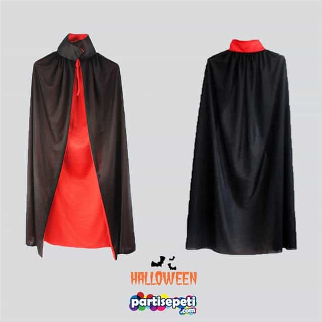 Cadılar Bayramı Hallowen Kırmızı Yakalı Pelerin
