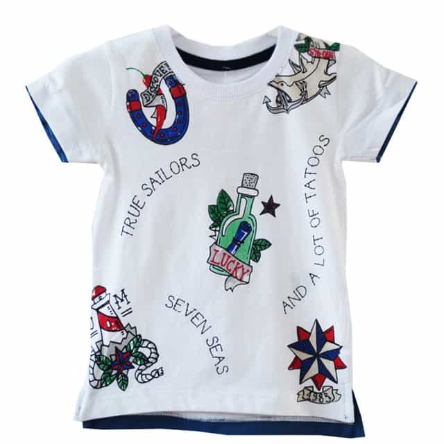 Denizci Yazlık Tişört Şort Takımı