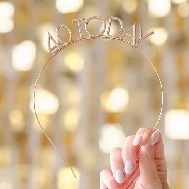 Ginger Ray 40 Yaş Konsept Parti Tacı