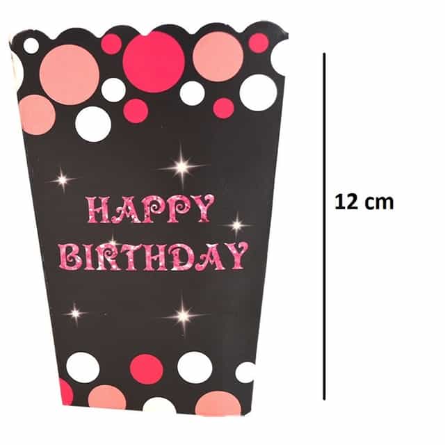 Happy Birthday Baskılı Popcorn Kutusu