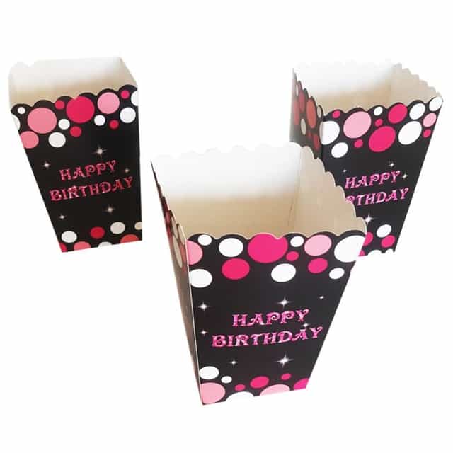 Happy Birthday Baskılı Popcorn Kutusu