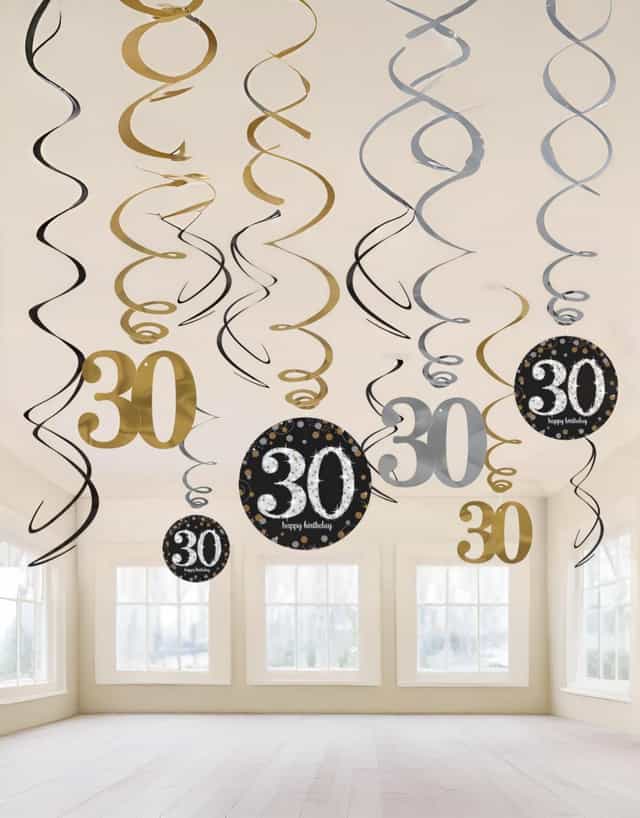 Amscan 30 Yaş Gold Renkli Asma Süs