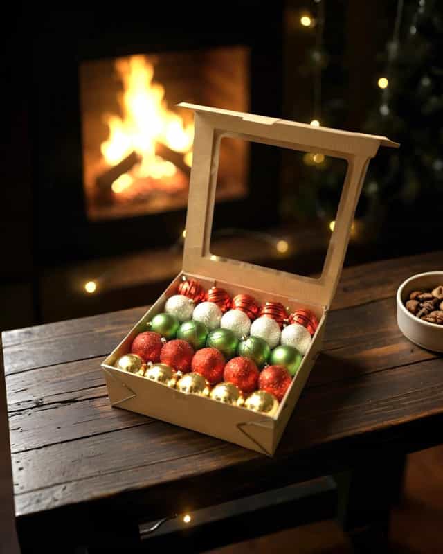 Yılbaşı Ağacı Top Süs 8 CM 50 Adet