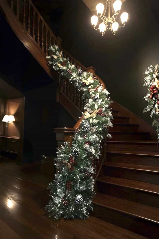 Yılbaşı Hazır Süslenmiş Karlı Garland Dekor 230 CM