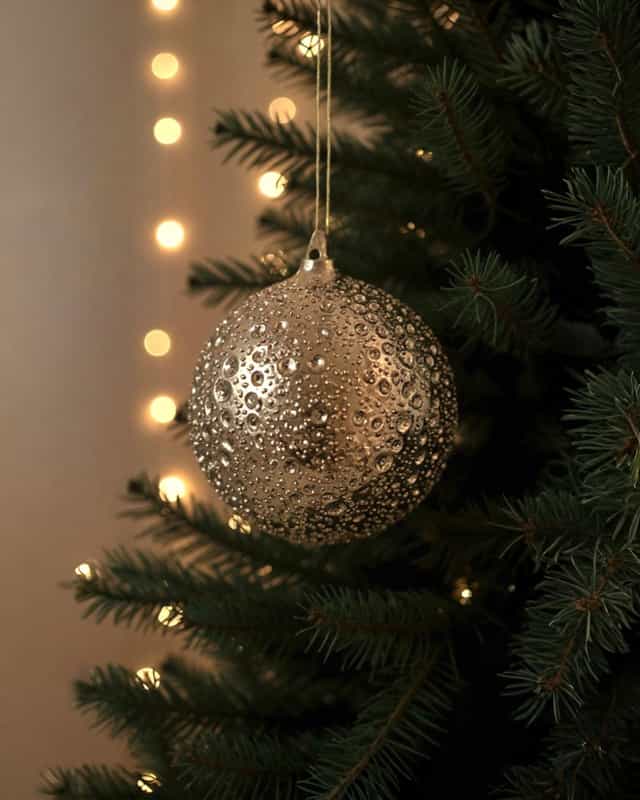 Yılbaşı Ağacı 12 cm İncili Parlak Premium Ağaç Süsü