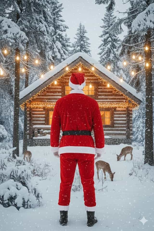 Yılbaşı Noel Baba Yetişkin-Battal Kostüm Takım