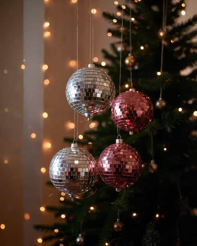 Yılbaşı 8 CM Disko Topu Seti