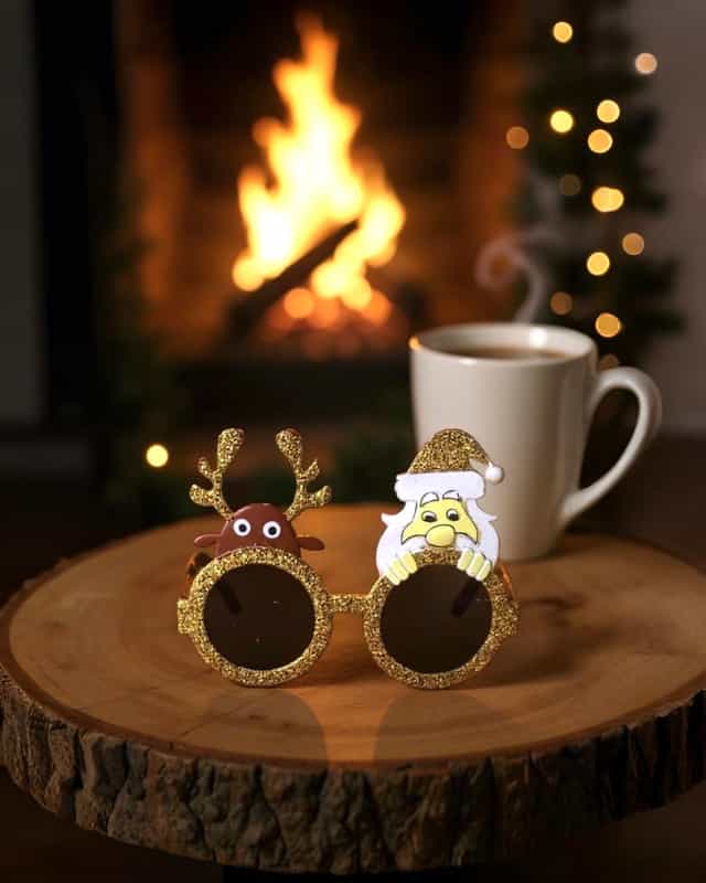 Yılbaşı Gold Renkli Geyik Parti Gözlük