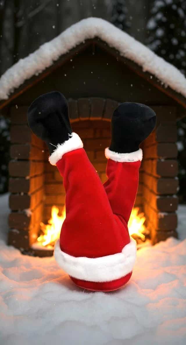 Hareketli Yılbaşı Ağaç Dekoru Noel Baba Bacakları