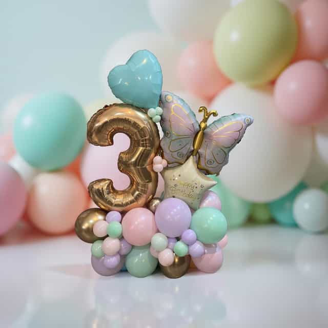 Kelebek Temalı Balon Buket Aranjmanı