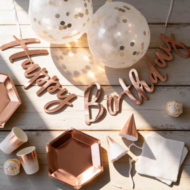 Ginger Ray Rose Gold Parti Seti