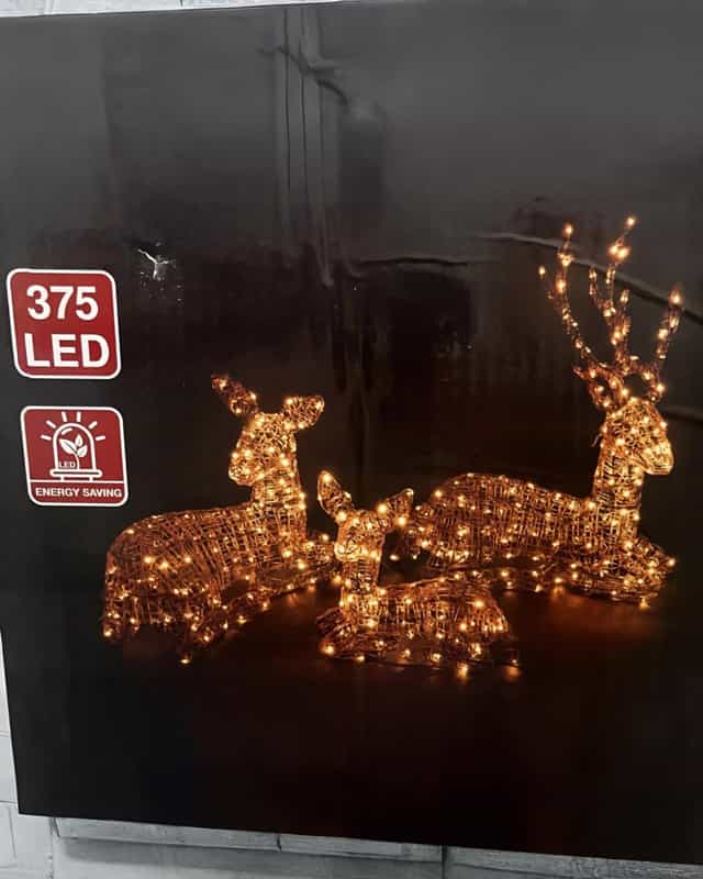 Yılbaşı 3 lü Geyik Ailesi 375 ledli