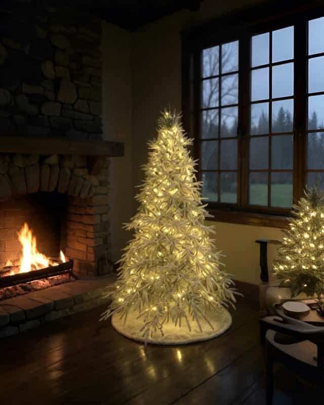 İthal Yılbaşı Ağacı Kendinden Karlı Ve led Işıklı 180 CM
