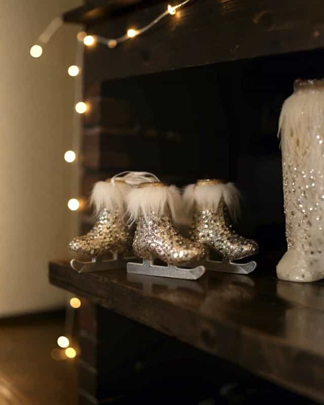 Yılbaşı Ağacı Go;d Paten Asma Süs 3 lu