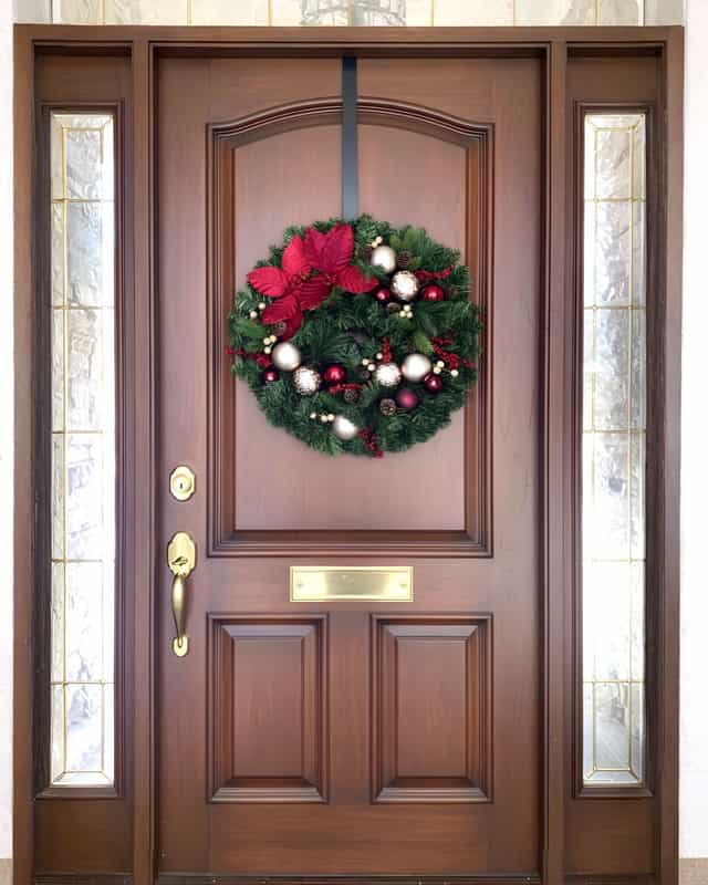 Yılbaşı Kapı Süsü Yuvarlak Kapı Çelengi 45 cm