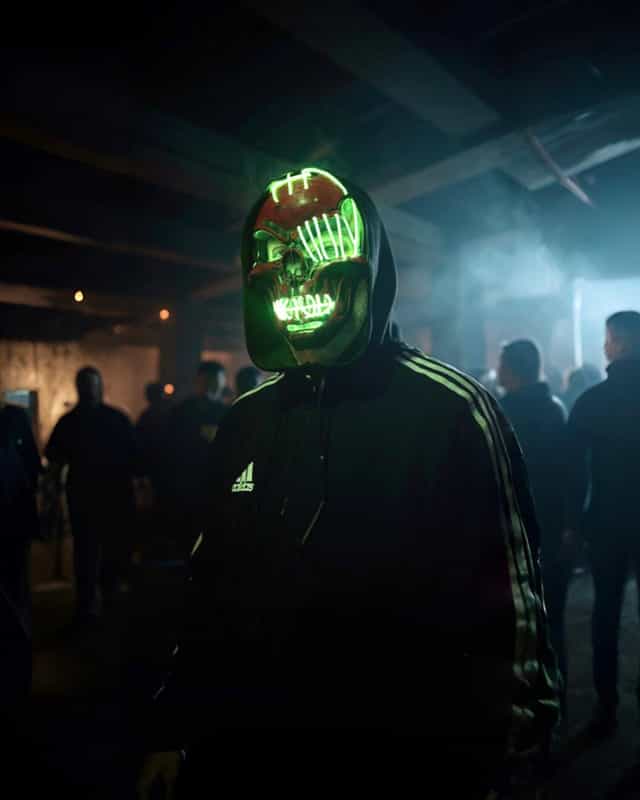 Kırmızı Renkli Neon Maske