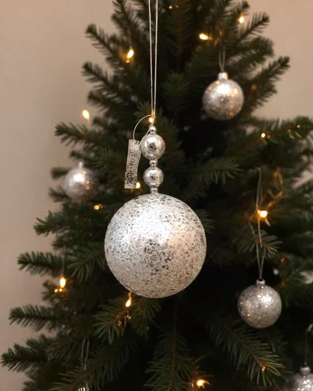 Yılbaşı Ağacı Gumus Simli 10*5 CM