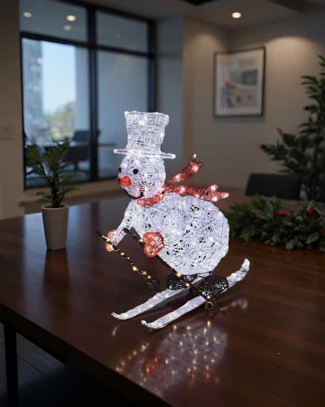 Yılbaşı Kardan Adam Kayak 150 LED 81 cm 1 adet