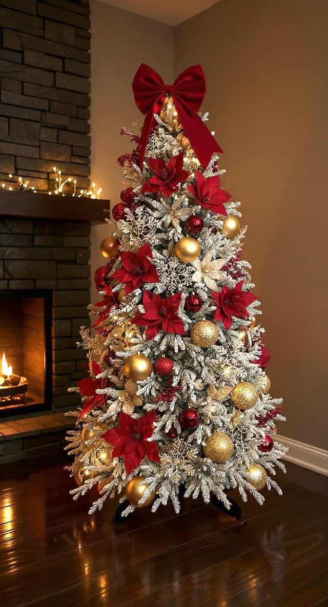 Yılbaşı Ağacı Kendinden Karlı Ve led Işıklı 240 CM