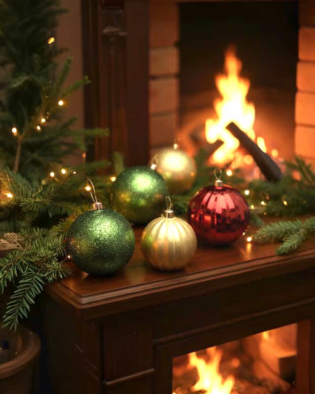 Yılbaşı Ağaç Top Süs Karma 15 CM 9 Adet