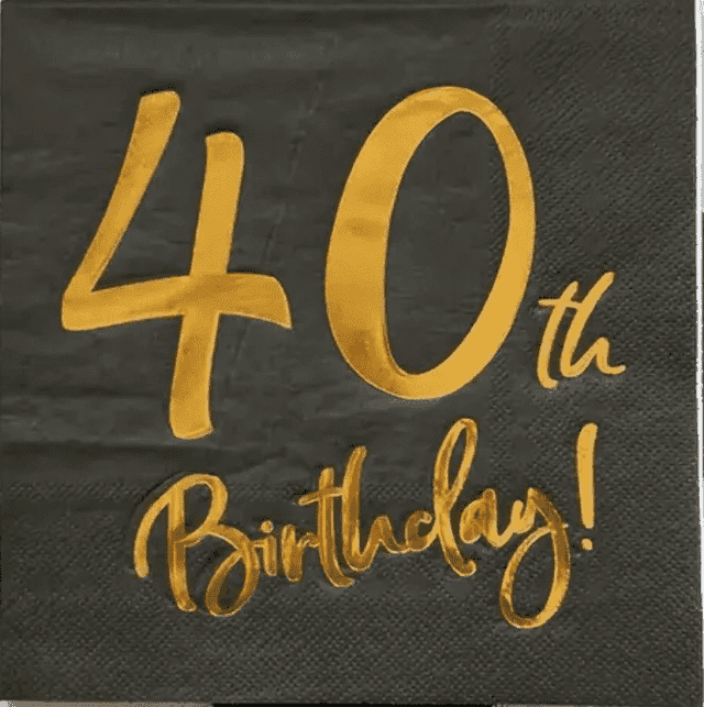 40 Yaş Baskılı Parti Peçetesi