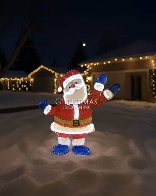 125 CM Led Işıklı Kardan Adam Figürü – 381 LED, 6 Işık Modu, Dış Mekan Yılbaşı Dekoru