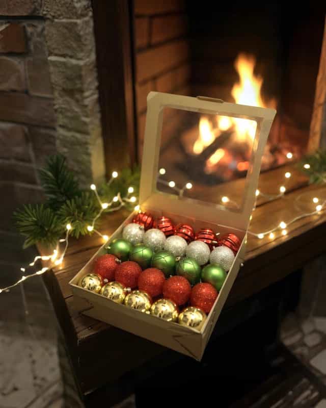 Yılbaşı Ağacı Top Süs 8 CM 50 Adet