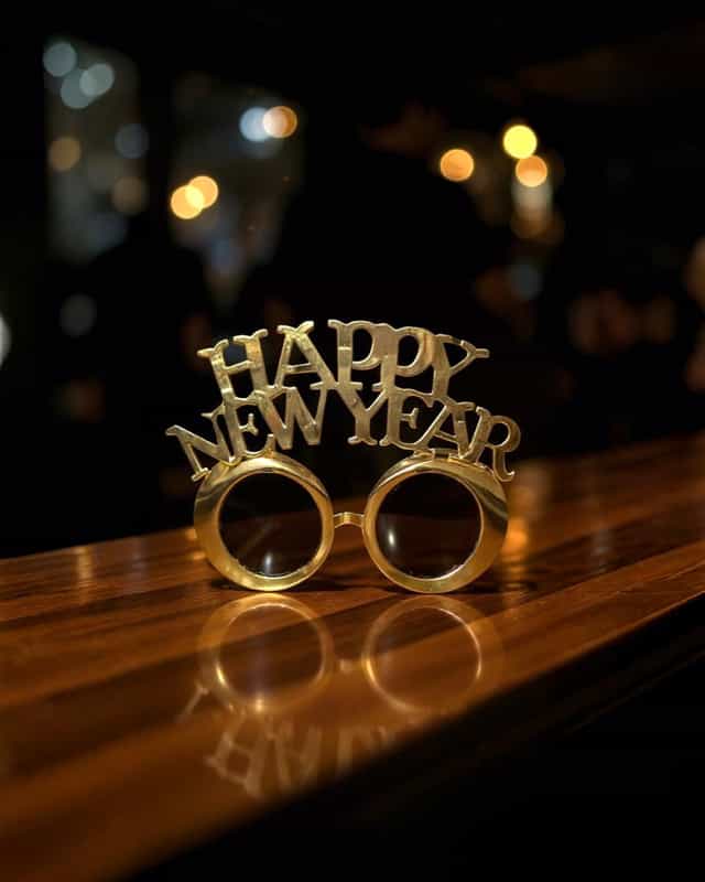Happy New Year Gold Parti Gözlüğü