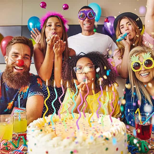 Karışık Renkli Pastel Spiral Pasta Mumu