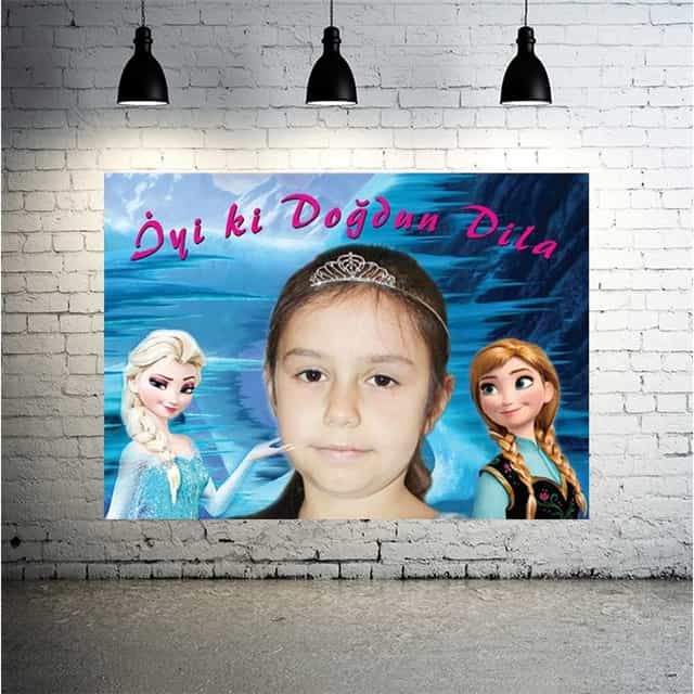 Karlar Ülkesi Prenses Temalı Kişiye Özel Afiş