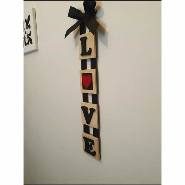 Sevgililer Günü Ahşap Asma Süs