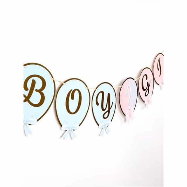 Varaklı Boy Girl Kağıt Banner