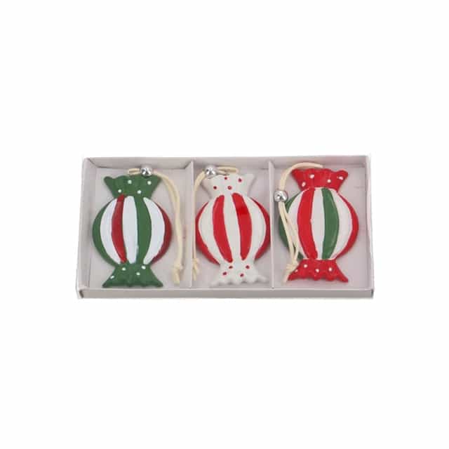 Yılbaşı Ağacı Fiyonk Şeker Asma Süs 3 LÜ