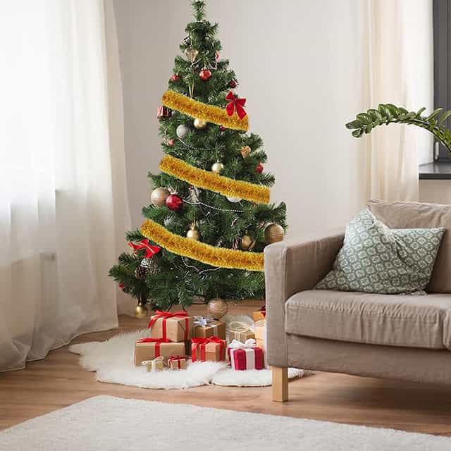 Yılbaşı Altın Renk Fırfır Süs