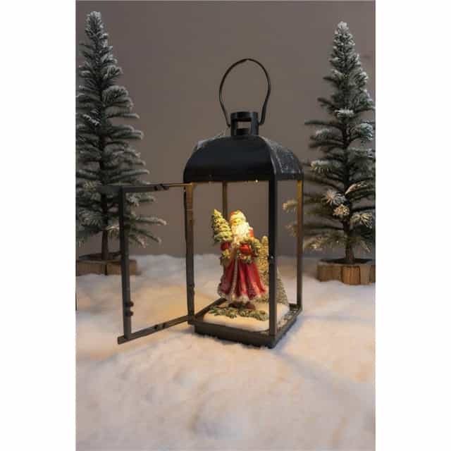 Yılbaşı Figürlü Siyah Renkli Gece Lambası