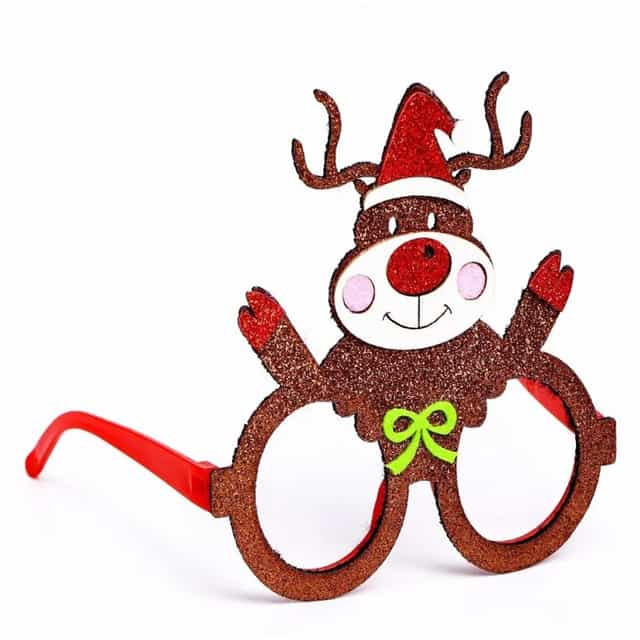 Yılbaşı Kahverengi Geyik Figürlü Gözlük