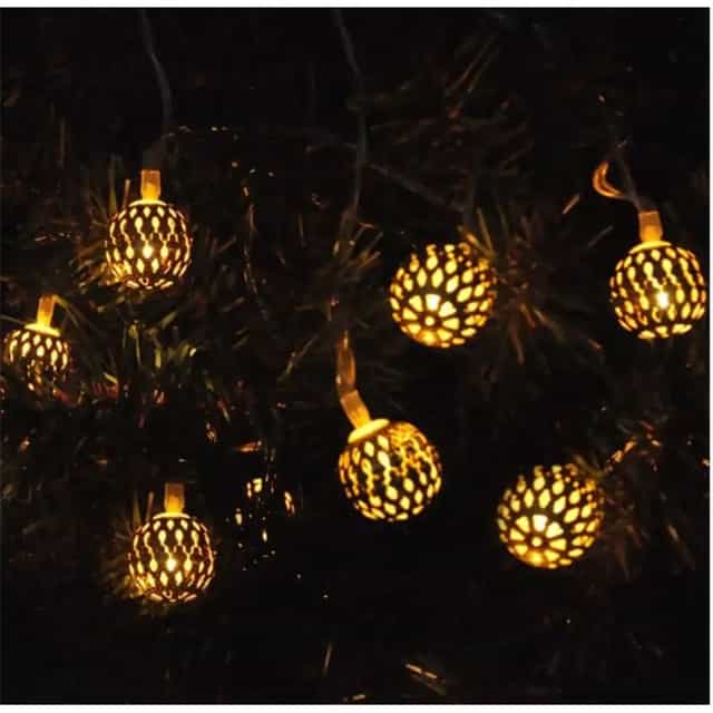 Yılbaşı Pilli Top Figürlü Led Işık